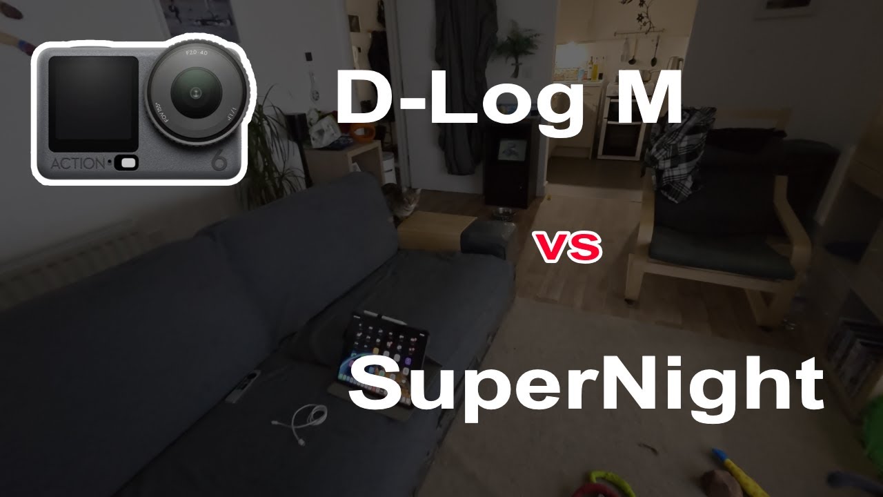 DJI Osmo Action 6 | D-Log M vs SuperNight Mode | Indoors, Low Light | 4K 50
