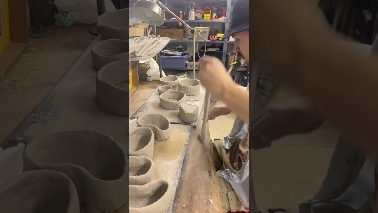 Currently making so many ceramic plant pots #pottery