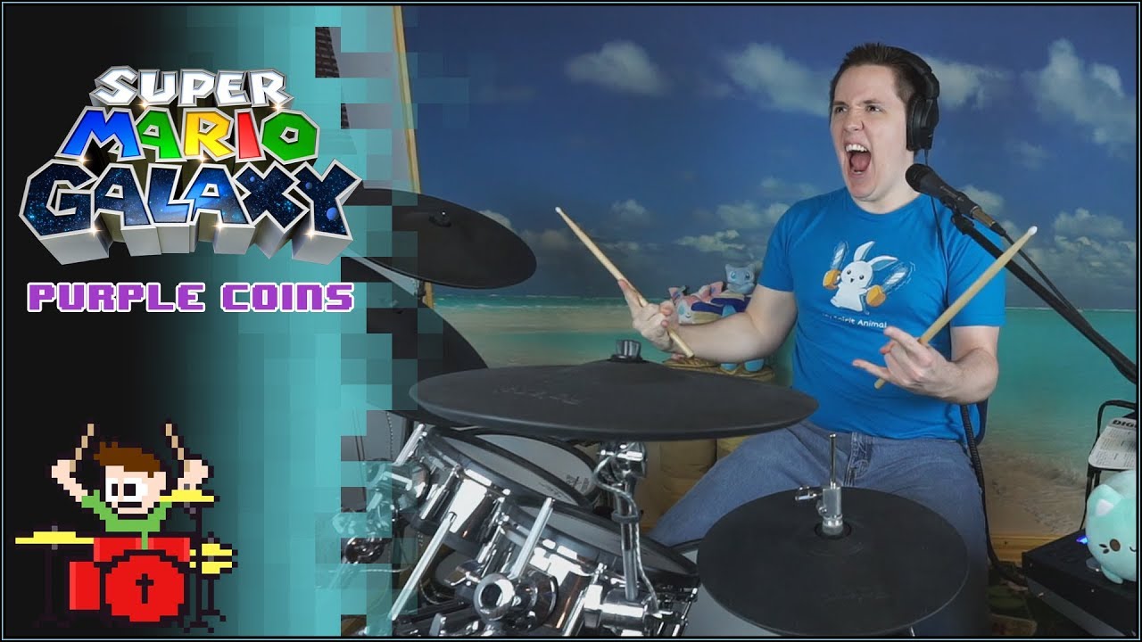 Super Mario Galaxy - Purple Coins On Drums! -- The8BitDrummer