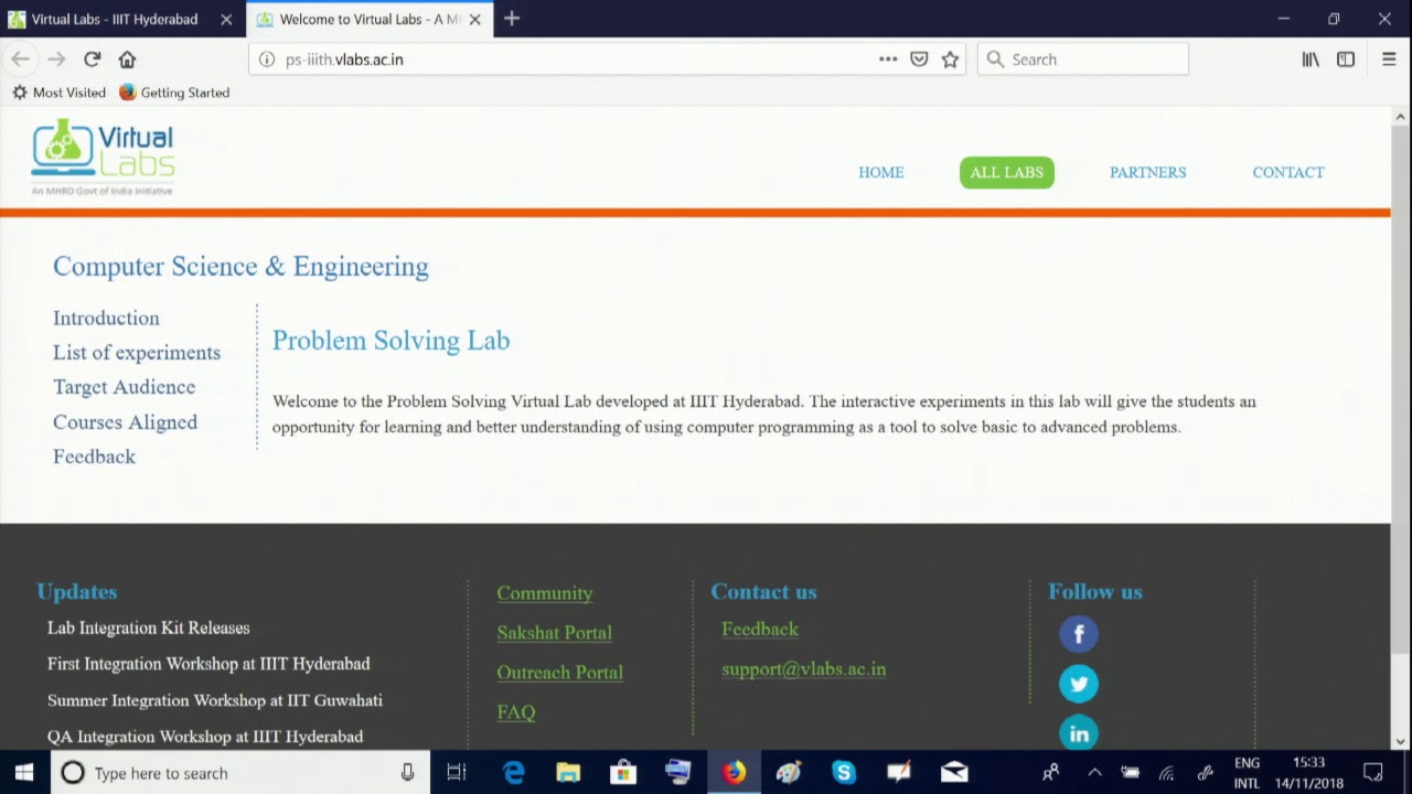 Virtual Labs - Problem Solving Lab