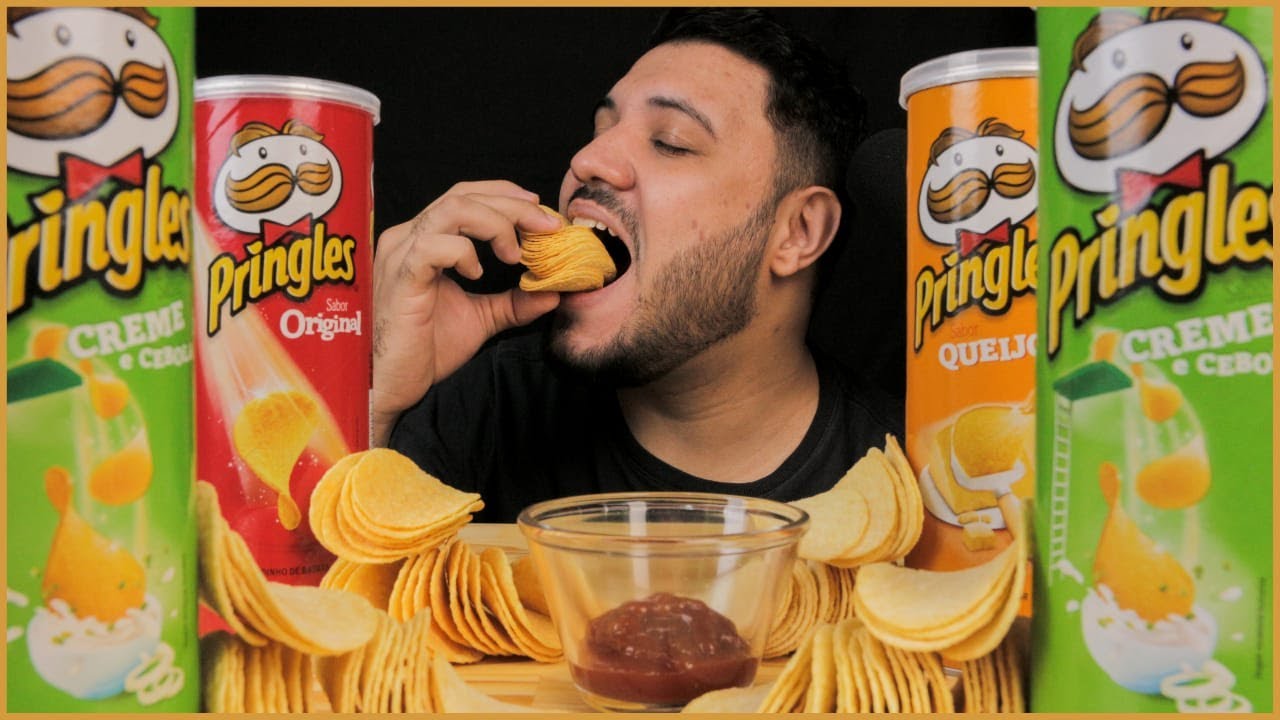 ASMR COMIDA (MUKBANG) | BATATAS PRINGLES SONS DE MASTIGA&Ccedil;&Atilde;O - Gustavo Mineiro