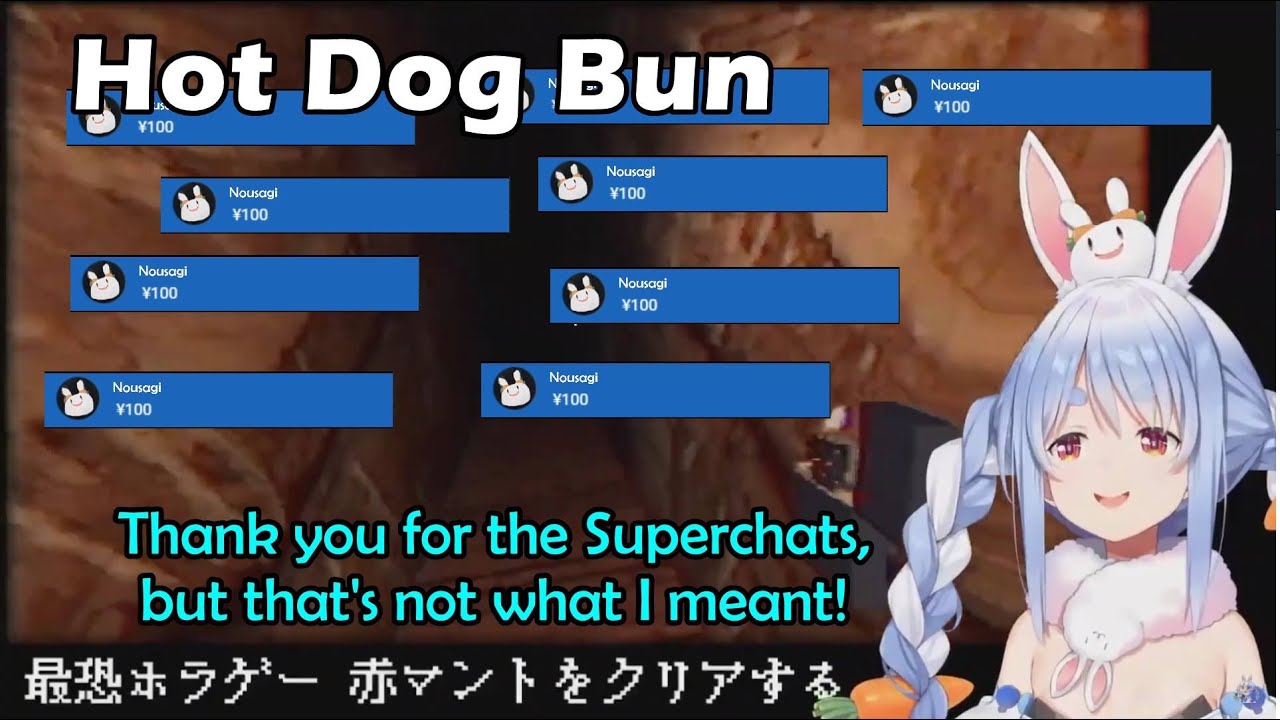 Pekora's Superchat Goes Brrr After She Said She Wants 100 Yen Coin To Buy Hotdog Bun In Aka Manto