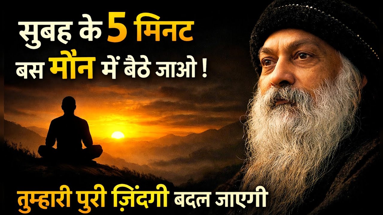 सुबह के 5 मिनट बस मौन में बैठ जाओ | तुम्हारी पूरी ज़िंदगी बदल जाएगी | Osho Inspired