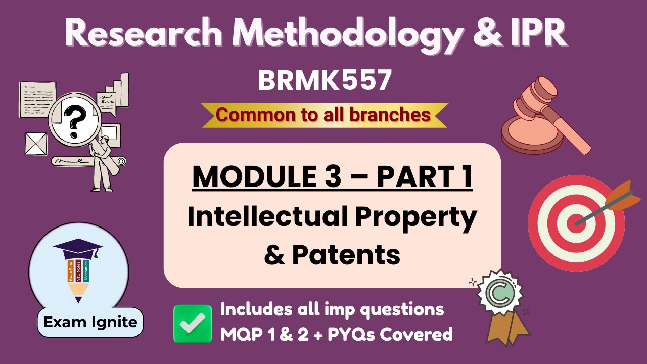 Research Methodology & Intellectual Property Rights | BRMK557 | Module 3 – Part 1 | 🔥#vtu #rm #rmi