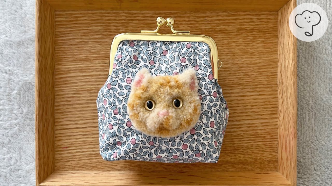 ［フリーステッチングニードル］茶トラ猫の刺繍/Cat embroidery punch needle