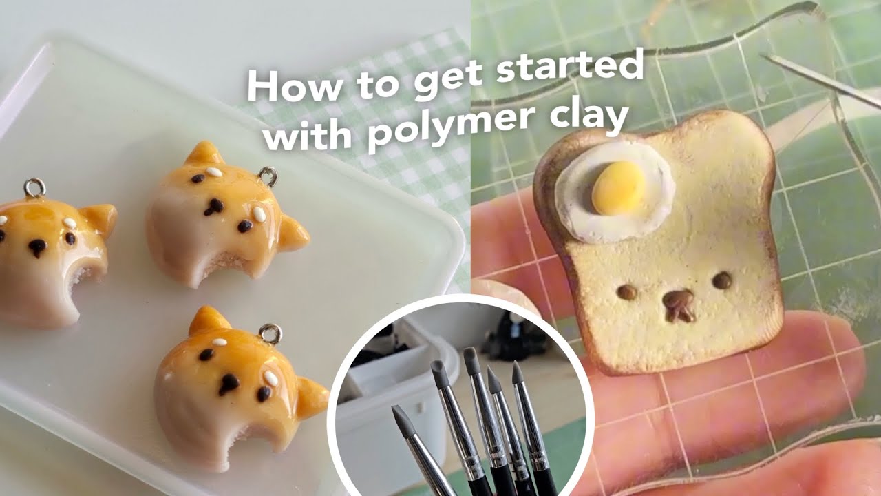 Polymer clay for beginners 🌟 tools, top tips, my sculpting process of cute charms🫧🌱
