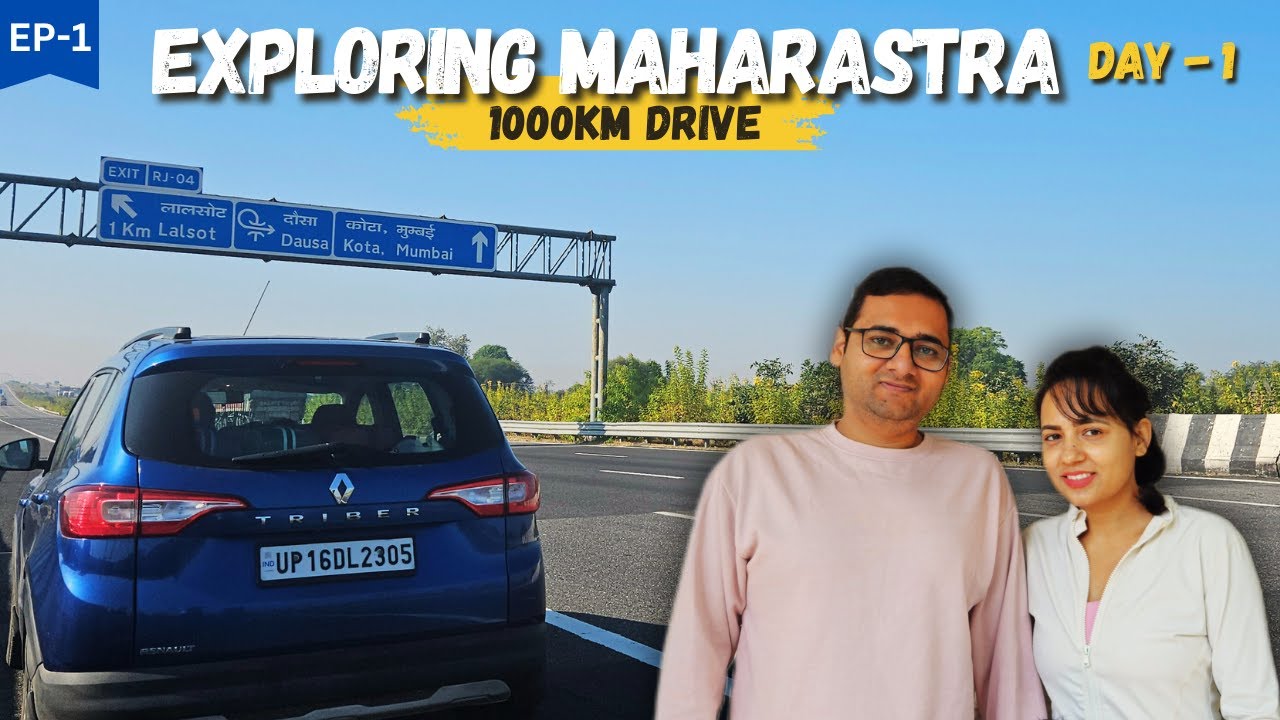 Noida to Maharashtra Border Non-Stop Drive 🚗 Family Road Trip in Renault Triber