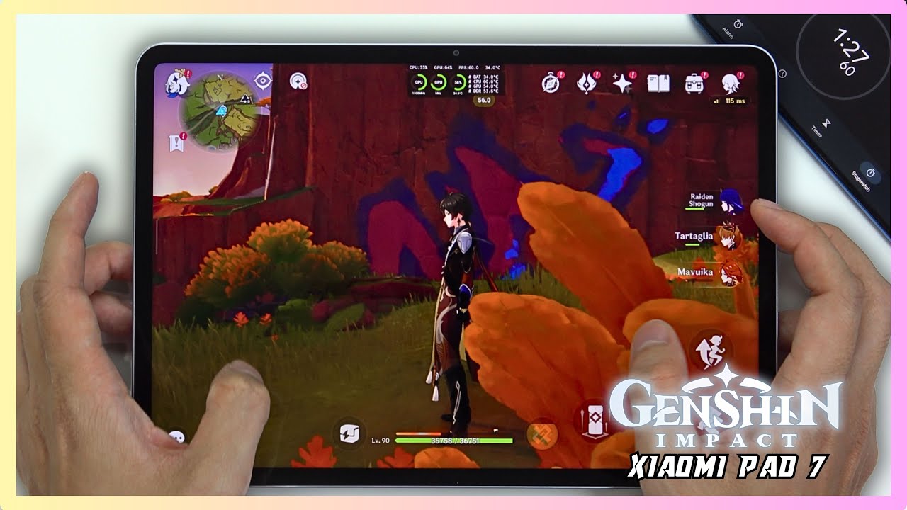 Xiaomi Pad 7 Genshin Impact Gaming test | Snapdragon 7+ Gen 3