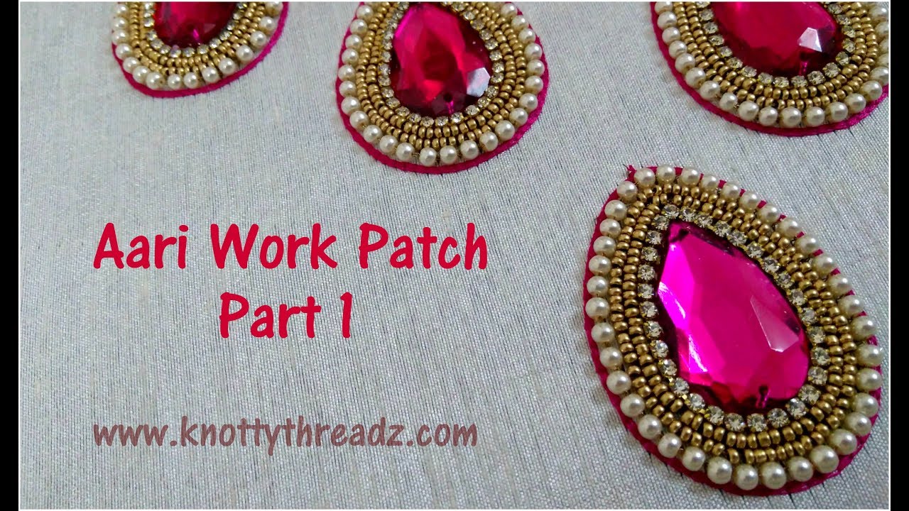 Maggam Work Patches | Aari Work Motif for Sleeves | Part 1| www.knottythreadz.com