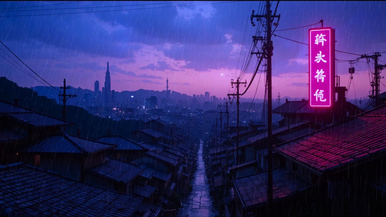 Rainy Evening Above the City 🌧️ | Lofi Beats to Chill & Relax