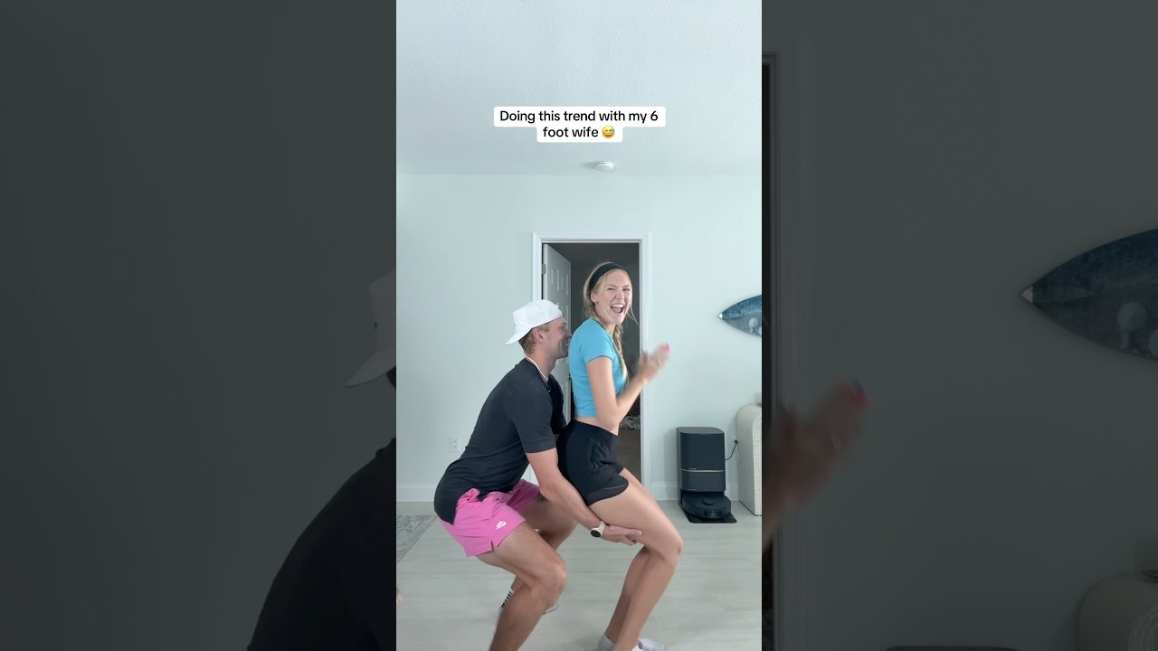 Doing this trend with my 6 foot wife 🤣
