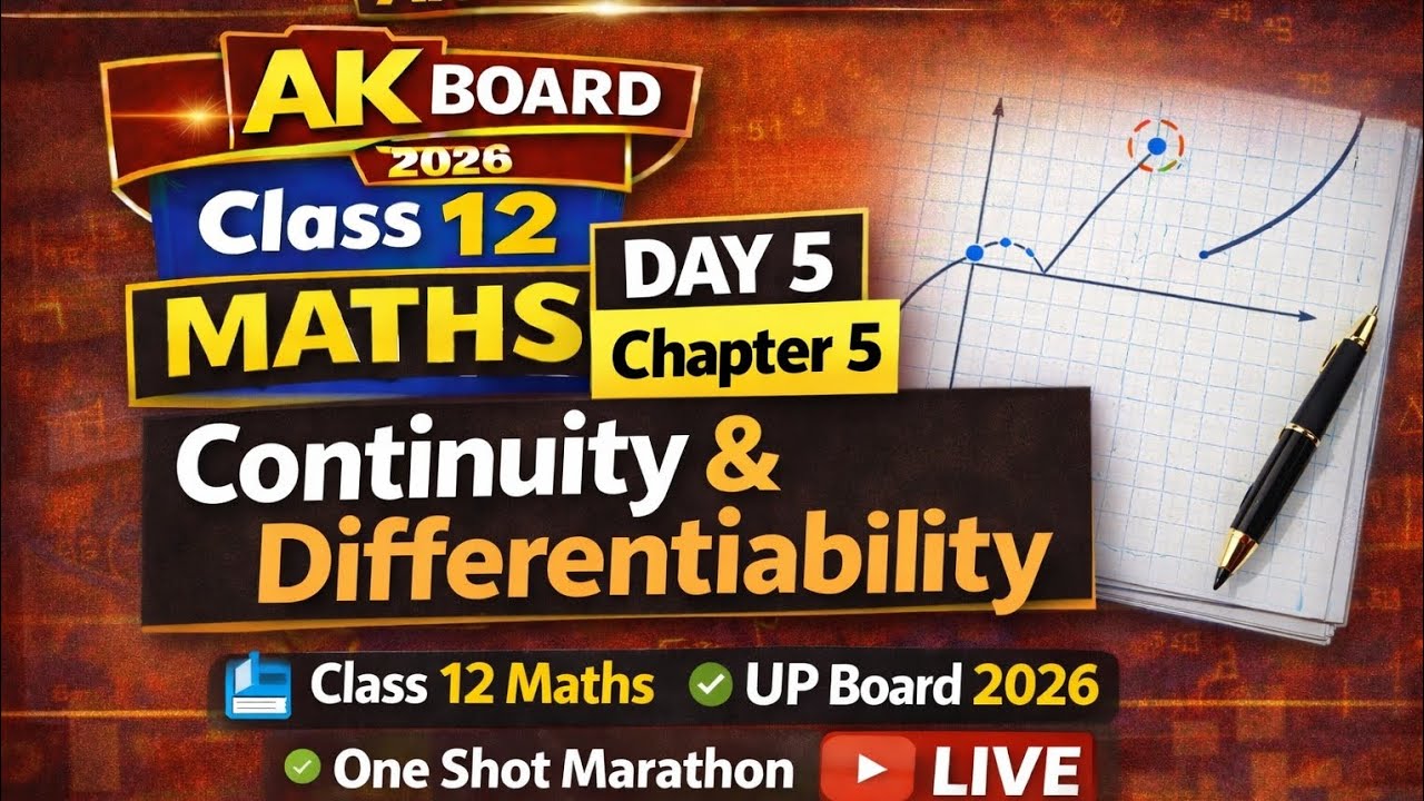 Class 12 Maths One Shot Chapter 5 Continuity & Differentiability Day 5