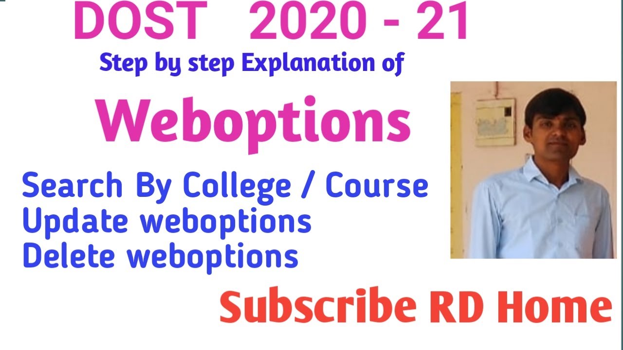 TS DOST 2020 Notification I DOST weboptions step by step explanation by Devender