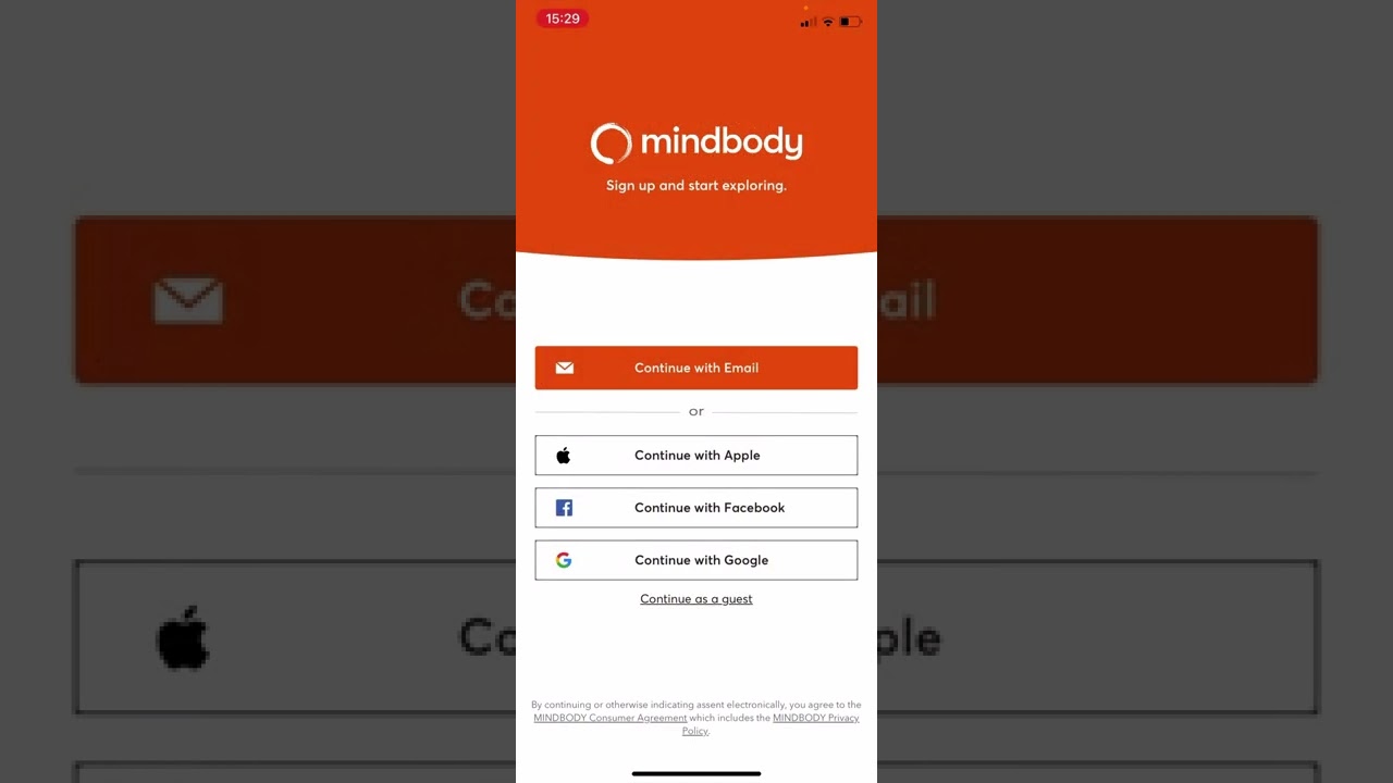 How to use mindbody booking app