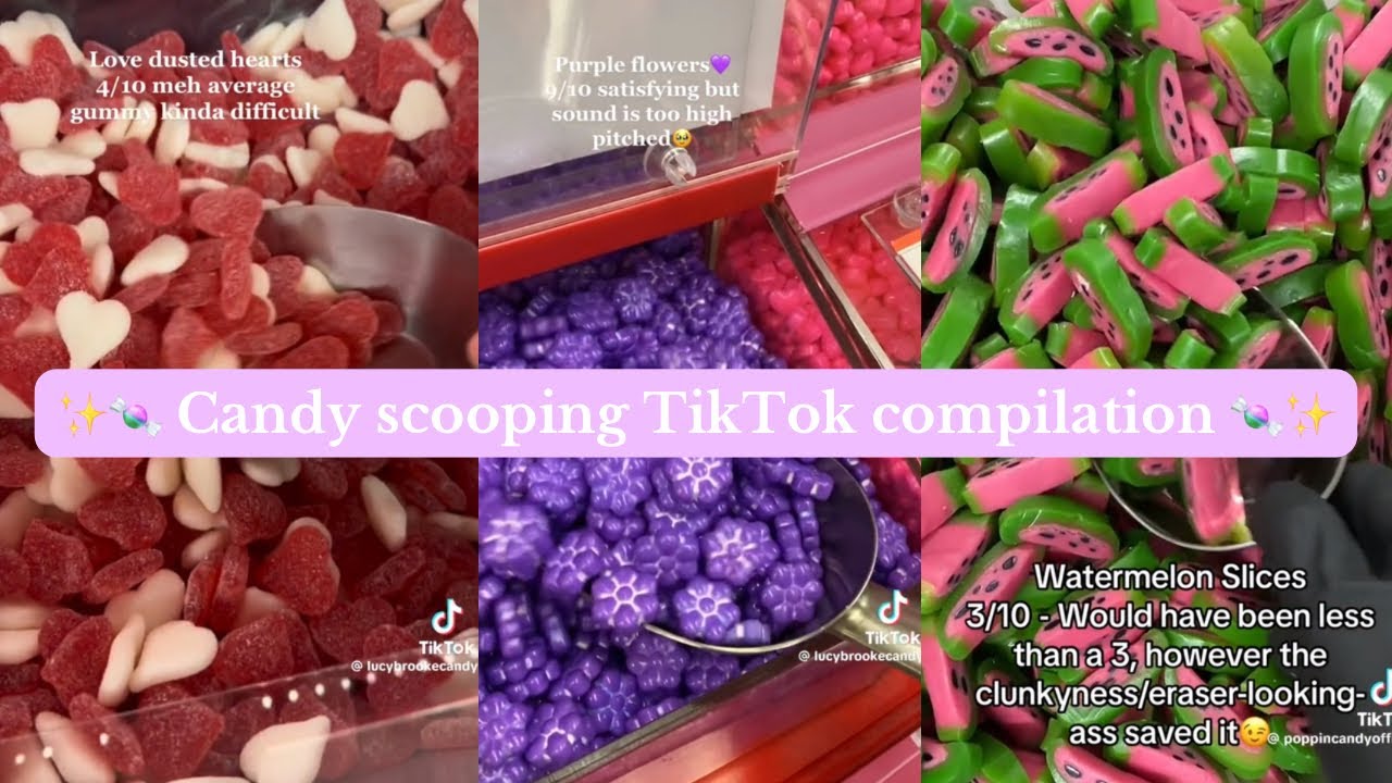 ASMR candy scooping *TikTok Compilation*
