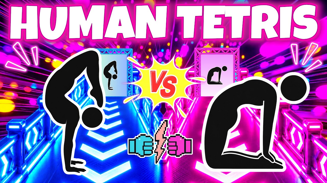 HUMAN TETRIS PVP BATTLE ⚡ | Who Wins the Race? | Immersive Interactive Warm-Up