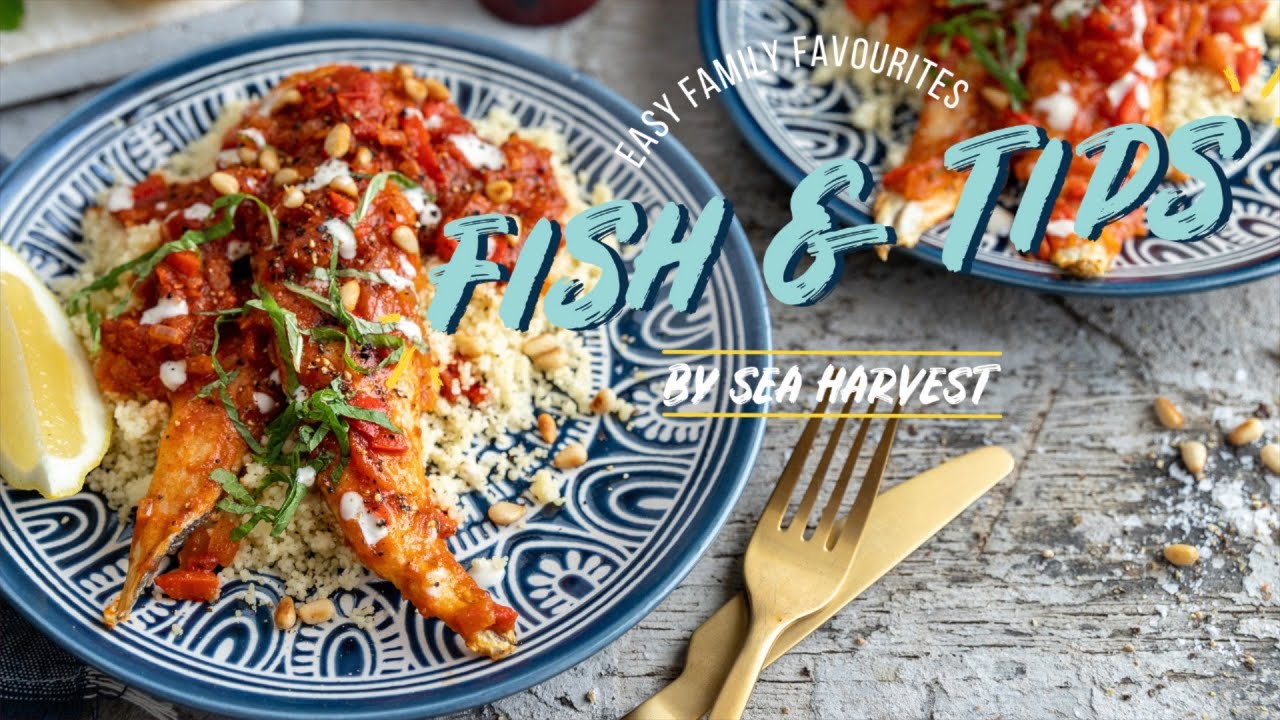 Middle Eastern Petite Hake Fillets with Couscous & Tahini Drizzle | Sea Harvest Recipes