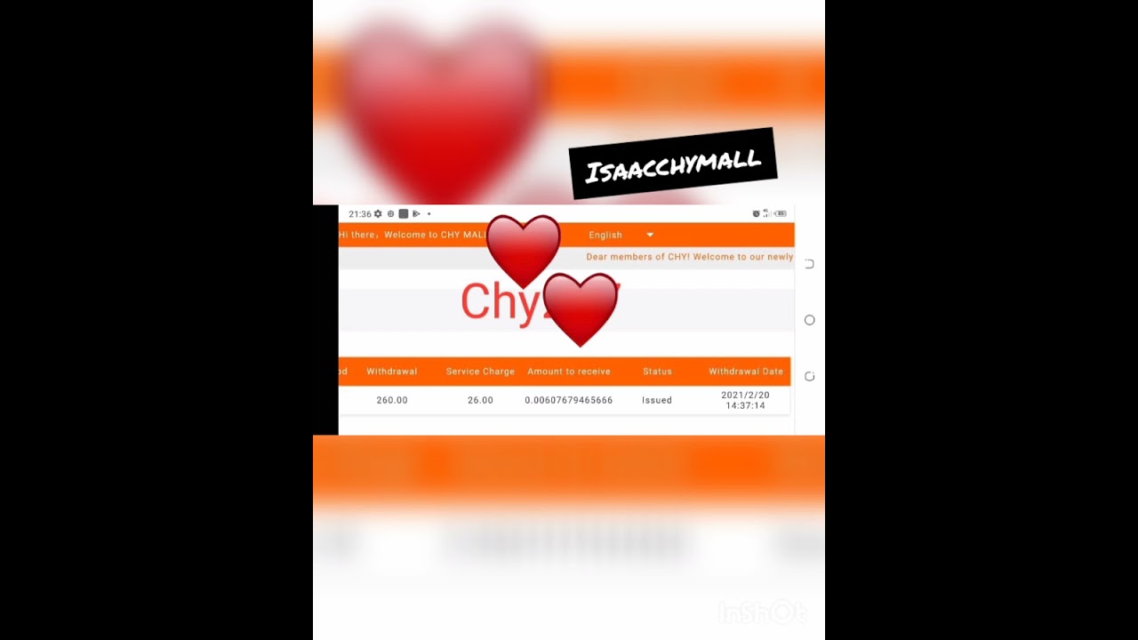 CHYMALL NOW WITHDRAW