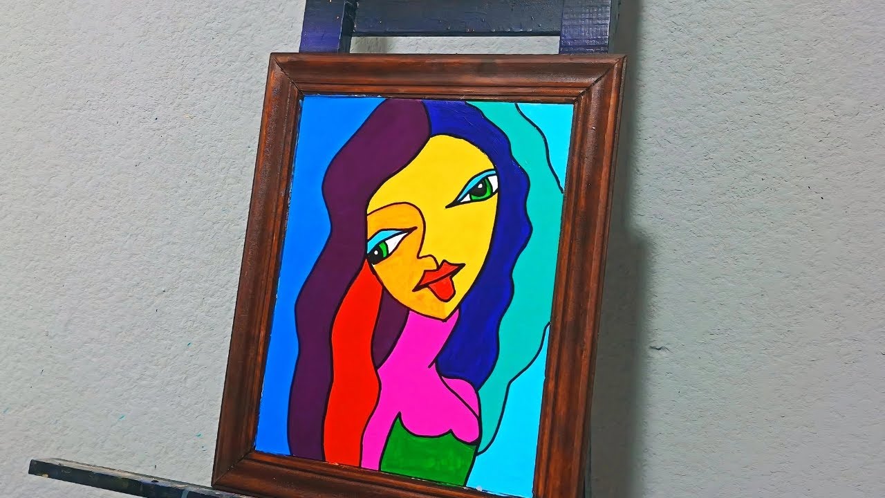 PINTANDO UN RETRATO ABSTRACTO CON ACRÍLICO