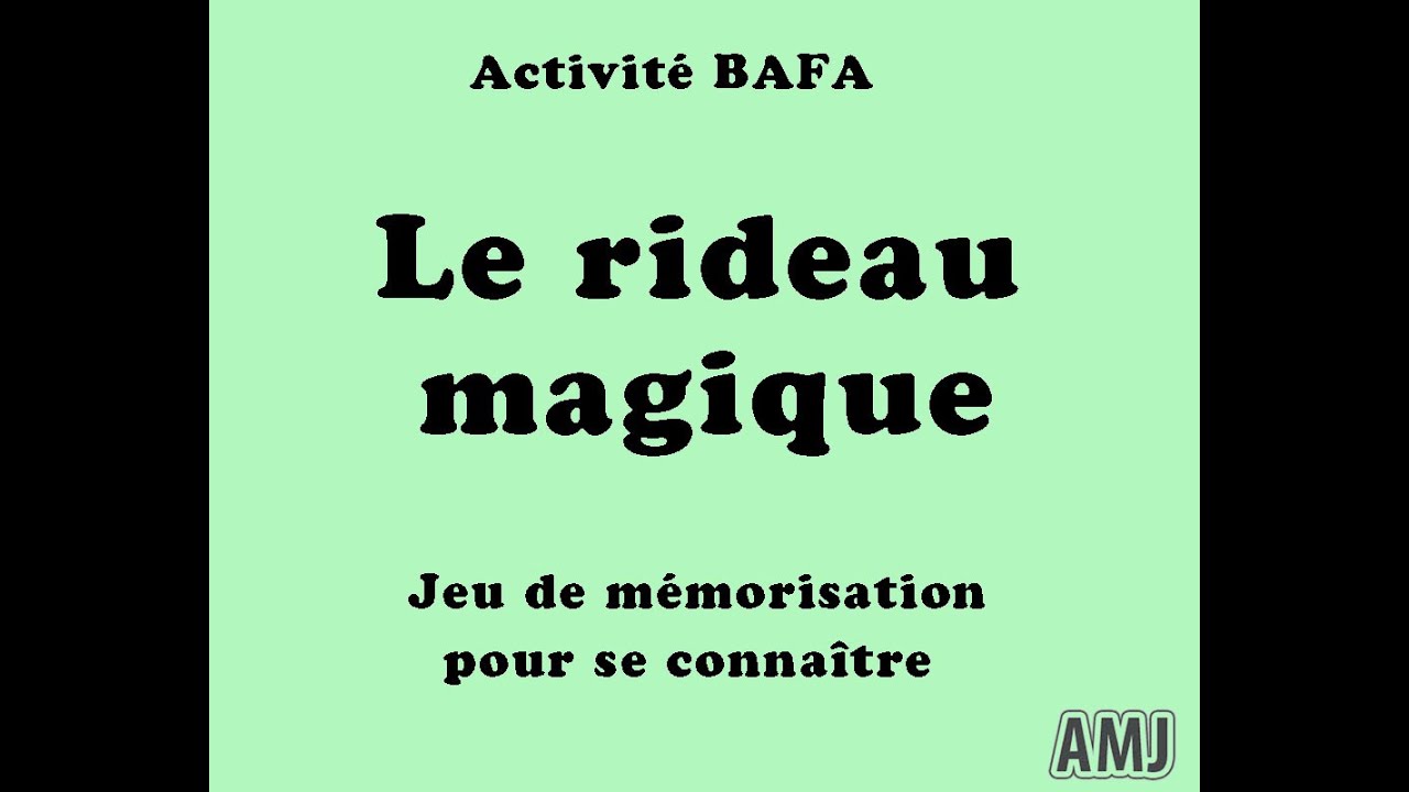 [animyjob.com] Activité Bafa - Le rideau magique -