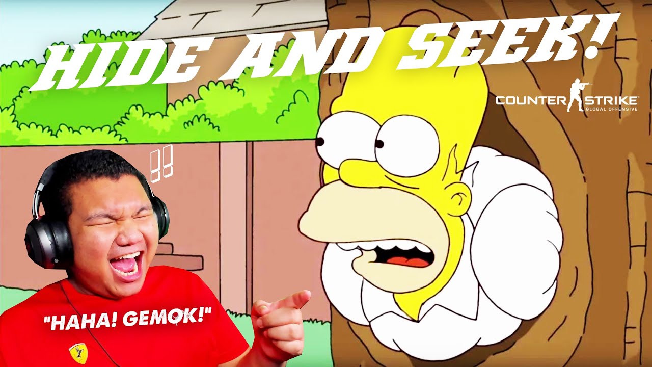 (HAHA!) OOHAMI JUMPA SIMPSON🤣 DEKAT POKOK! - CS:GO Hide & Seek | Malaysia