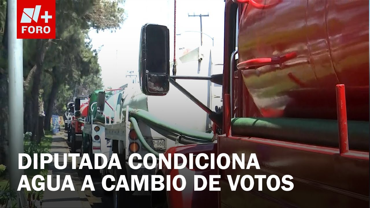Exhiben a diputada del PVEM: Condiciona agua por votos y dinero en Ecatepec - A las 3