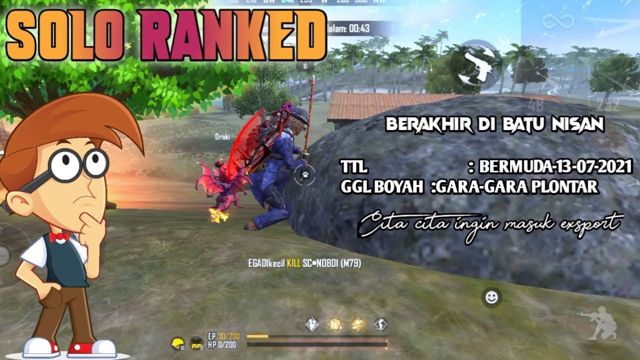 Solo squad Berakhir Di Batu Nissan Free Fire 2021
