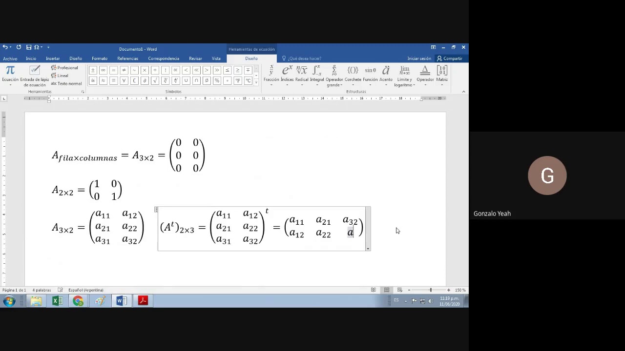 Clase de Apoyo - Algebra y Geometr&iacute;a Anal&iacute;tica - Matrices - HackerMate
