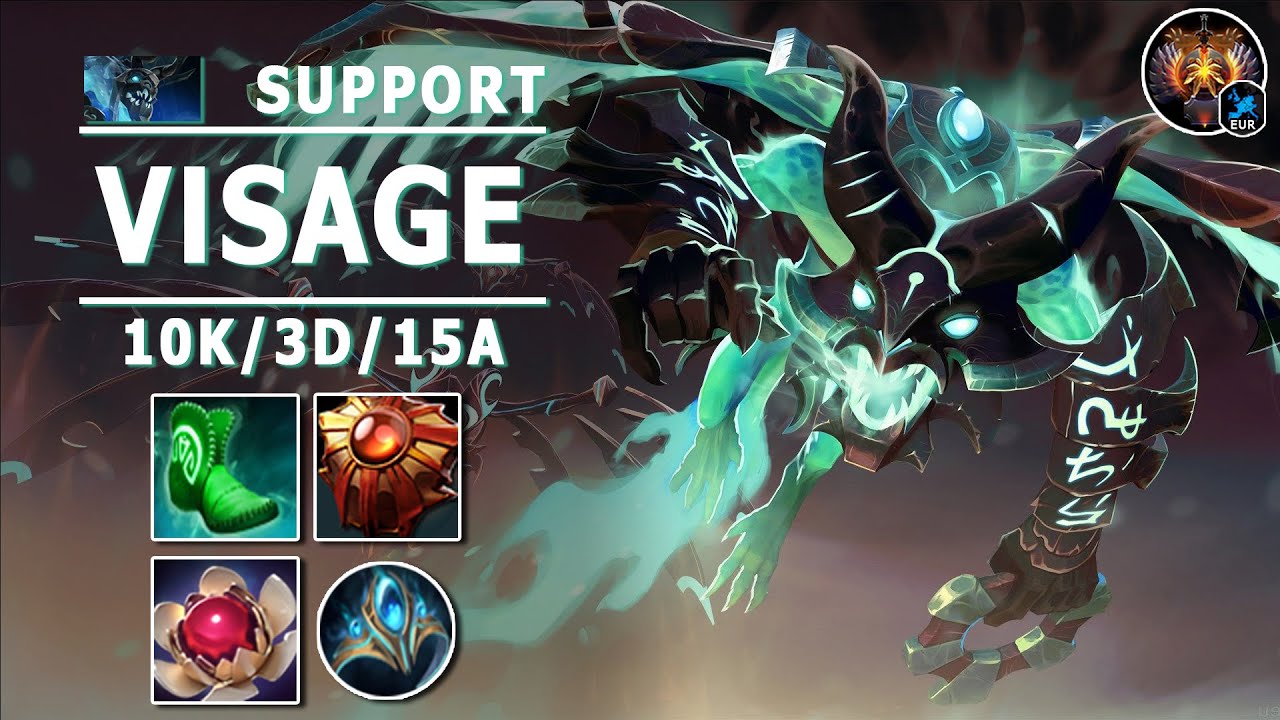 Visage Support | 7.30c | Great Damage with Visage Supp | Dota 2 Immortal Gameplay