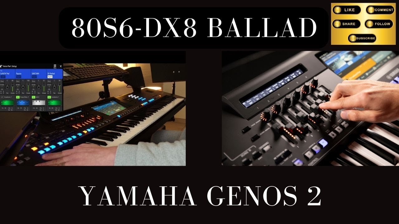 80s6-DX8 Ballad Style On The Yamaha Genos 2 (Just Playing - No Talking)