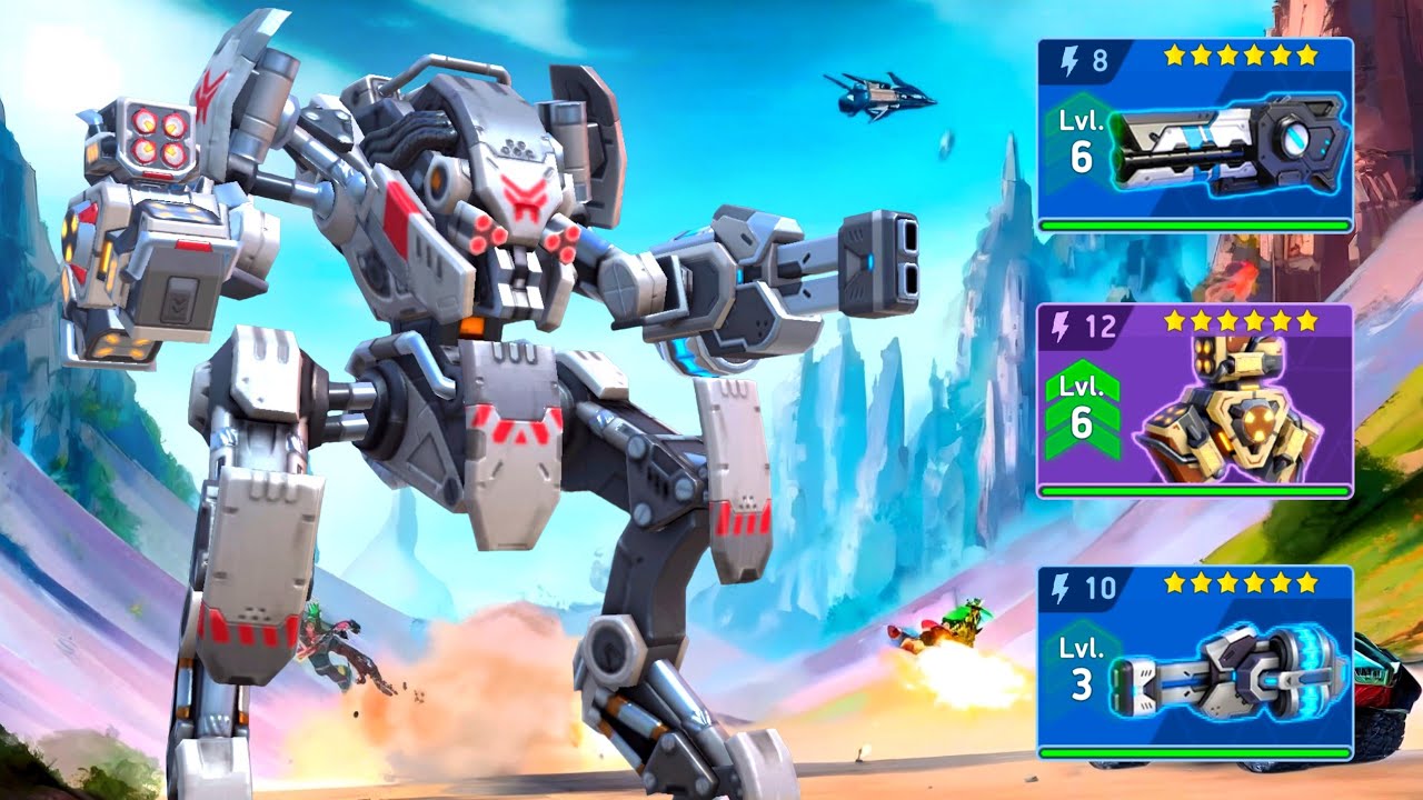 Sentinel & Nade Launcher 12, Gauss Rifle 10, Pulse Cannon 8 - Mech Arena