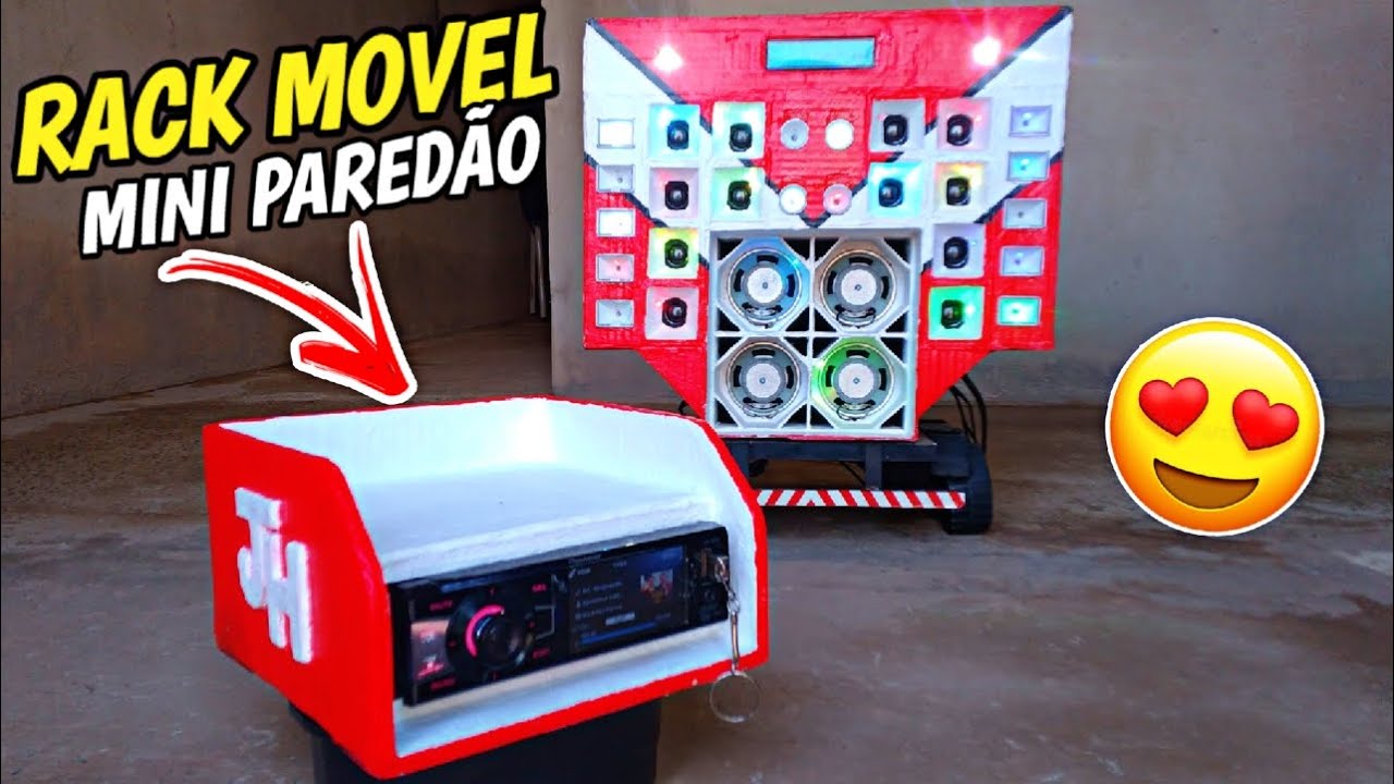 COMO FAZER UM RACK MOVEL PASSO A PASSO | Fiz a estrutura do rack movel do MINI PAREDÃO DE PAPELÃO