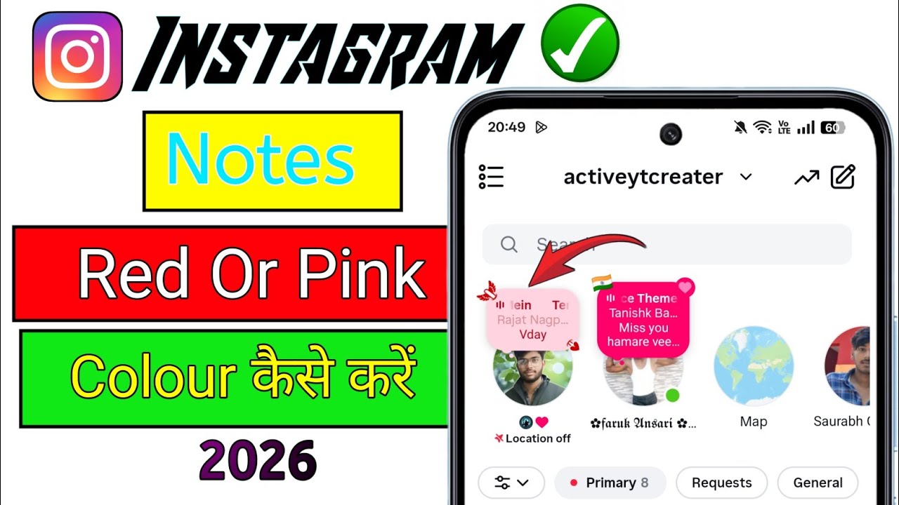 Instagram Notes Colour Change to Red Pink 2026 / How to Change instagram Colour Notes 