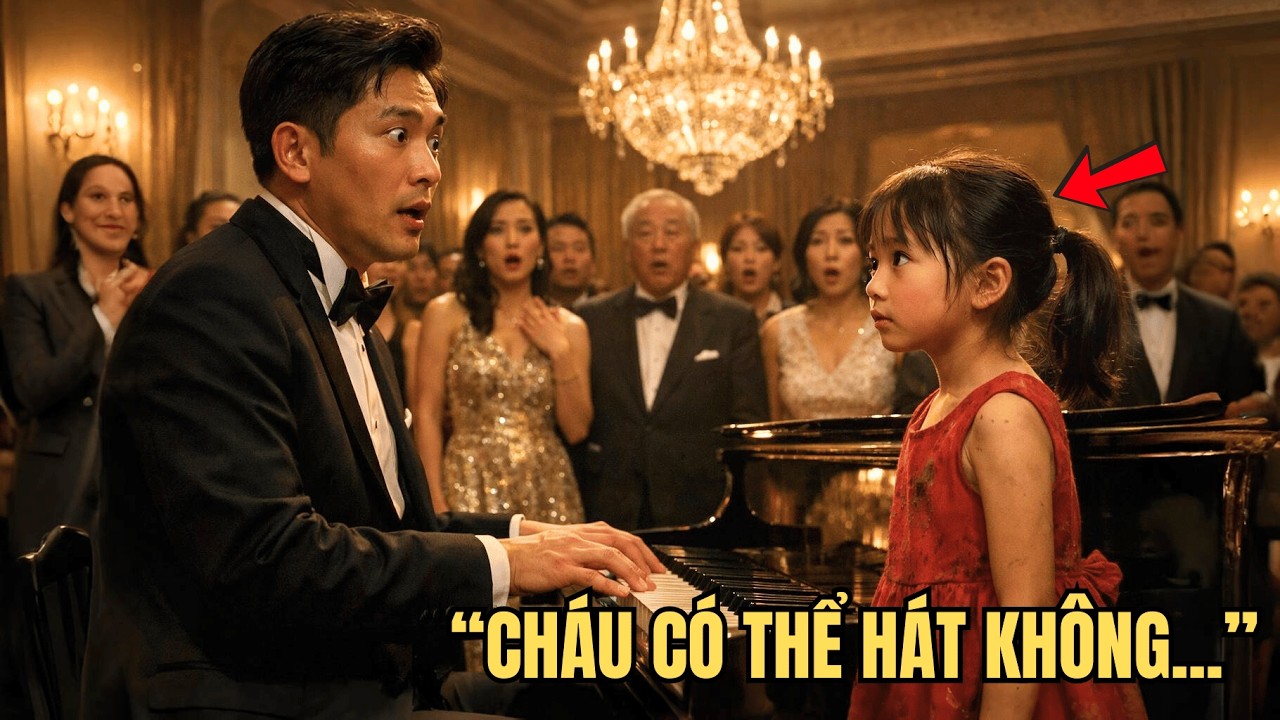 Con Gái Cô Giúp Việc Nghèo Xin Hát Trong Tiệc Của Tỷ Phú — Hành động của anh khiến tất cả sững sờ!