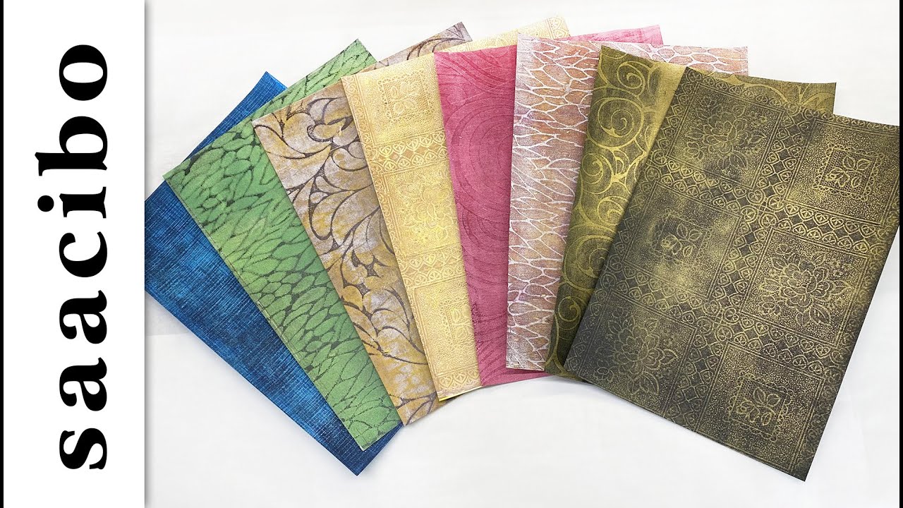 From Plain Colored Papers To Beautiful Works of Art #gelliprinting
