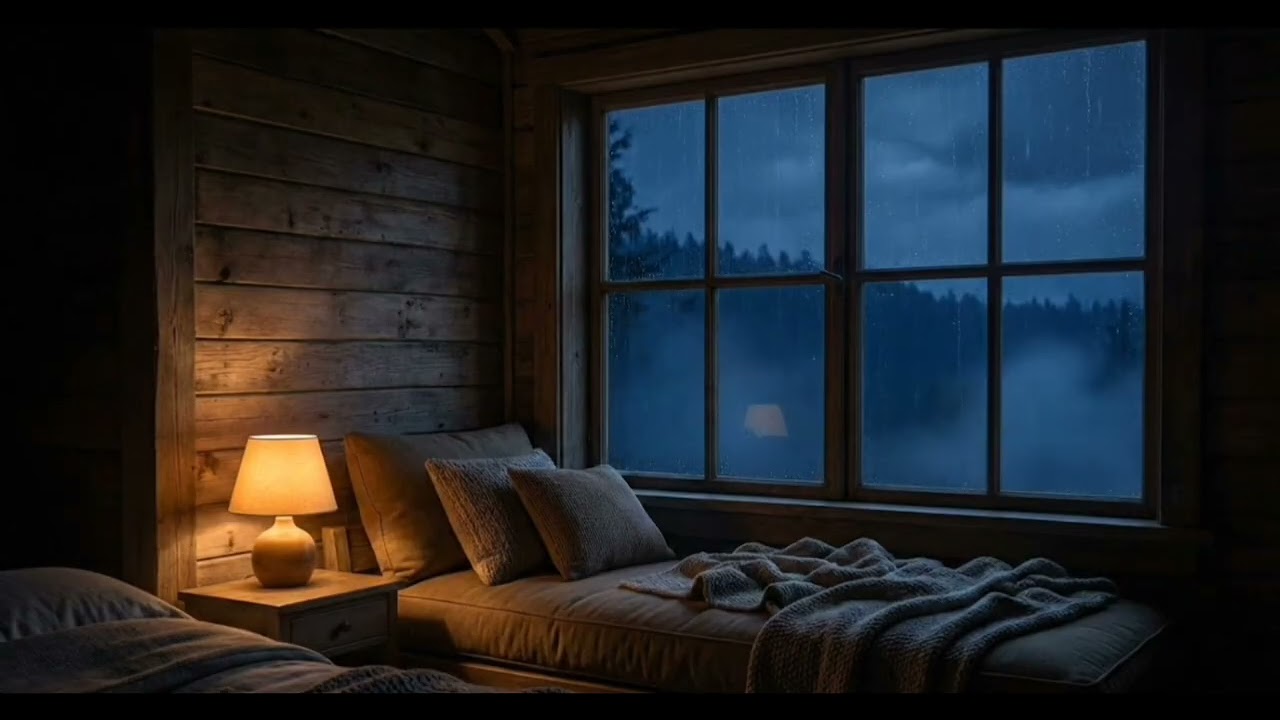 10 Hours Cozy Cabin Rain at Night for Deep Sleep 🌧️🏡 | No Thunder, No Music