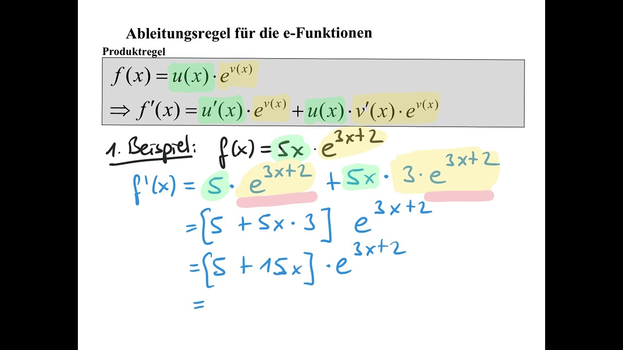 Produktregel e-Funktion