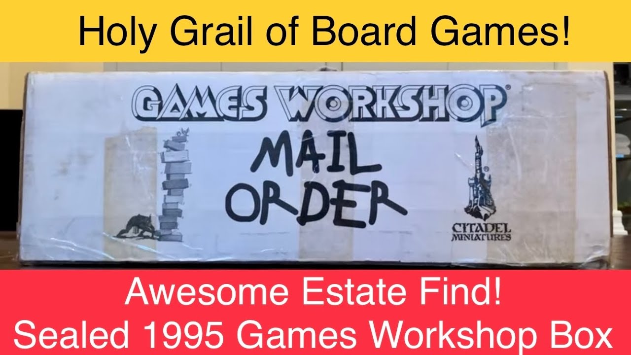Настольные игры Holy Grail of Game Workshop найдены новыми и запечатанными в оригинальной транспо...