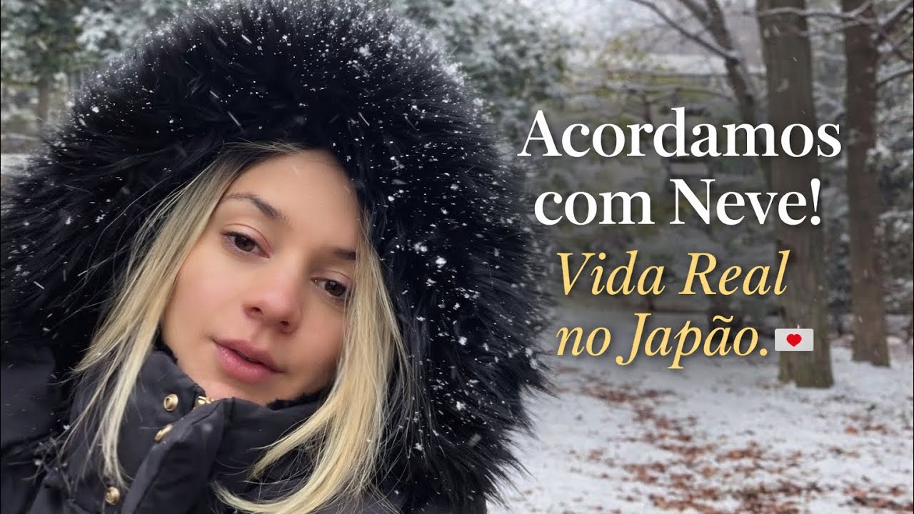  Acordamos com neve | Vida real no Japão 🇯🇵