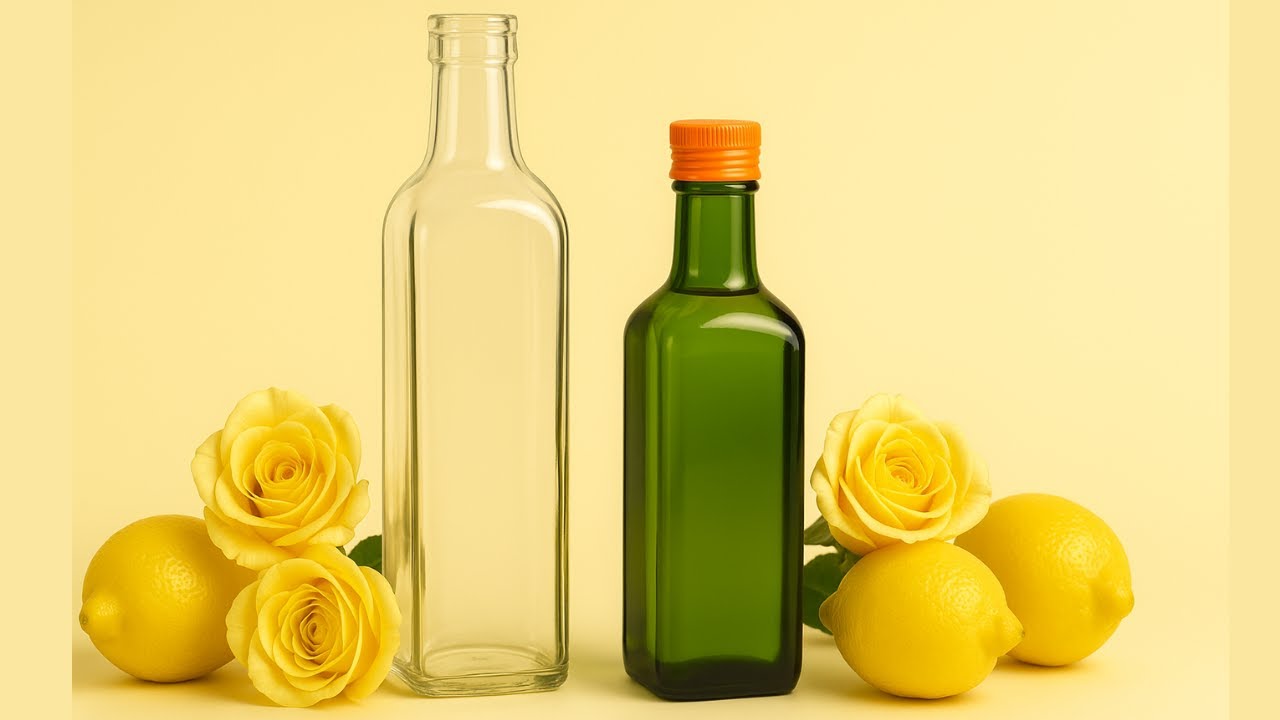 💛Decorei 2 GARRAFAS de VIDRO QUADRADAS em TONS de AMARELO e o Resultado Ficou Maravilhoso! 💛🌻🍋