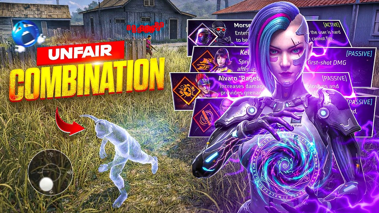 I Made Totally Unfair Character Combination That Garena Never Even Think 🗿☠️ | Best Character Combo!