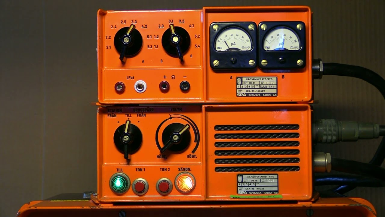Civilförsvarets radio SRA R70, Provenhet.
