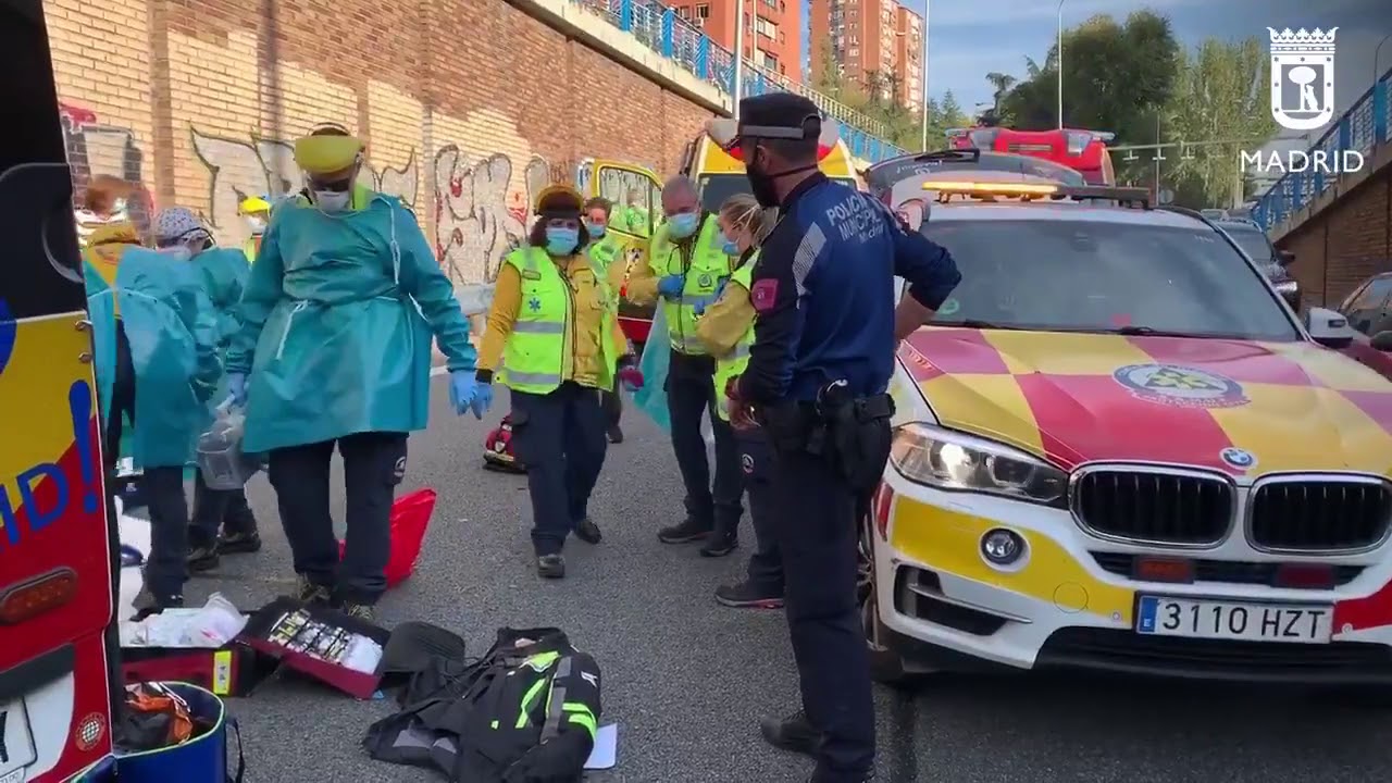 Madrid (Accidente de moto en la Avenida de la Ilustración)
