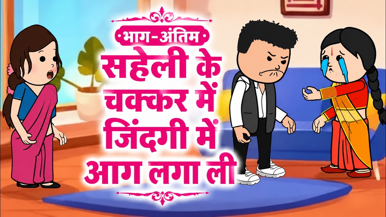 सहेली के चक्कर में अपनी जिंदगी में आग लगा ली |(भाग-अंतिम) 😡😭 (ghar ghar ki kahani cartoon me)