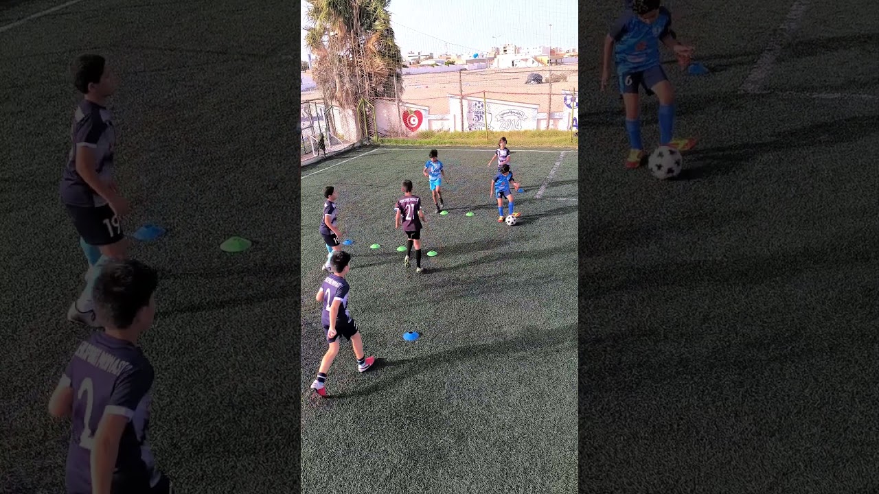 U10 Warm up passing drill pass and skipping #u10 #soccer #practice #training #football #passingdrill