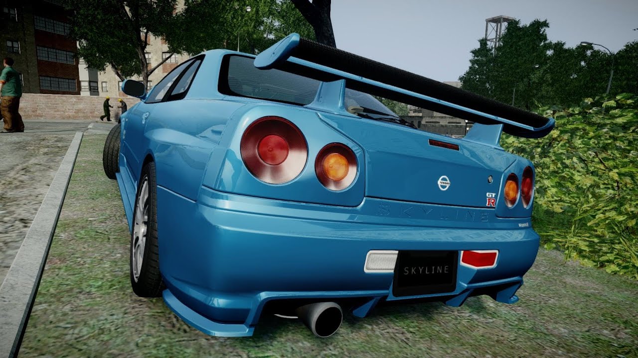 GTA IV. 2002 Nissan Skyline R34 2013. Last of Us Элли. AFHQ Car Pack. Обзор. Оригинал