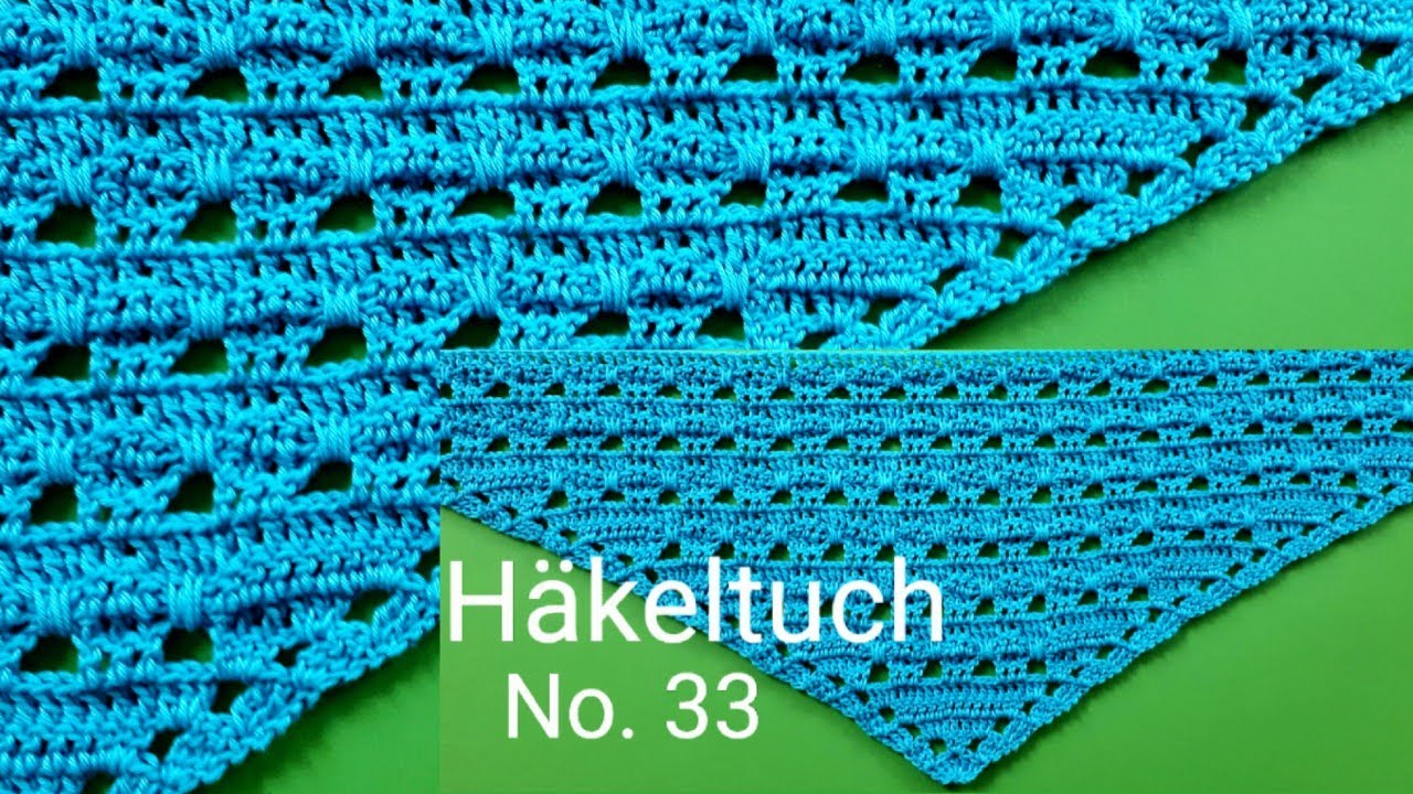 sehr flaches Dreiecktuch häkeln