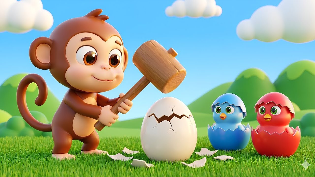 Naughty Monkey Breaks Mystery Egg 🐵🥚 | Baby Chicks Surprise! 🐣✨ | Fun Kids Animation