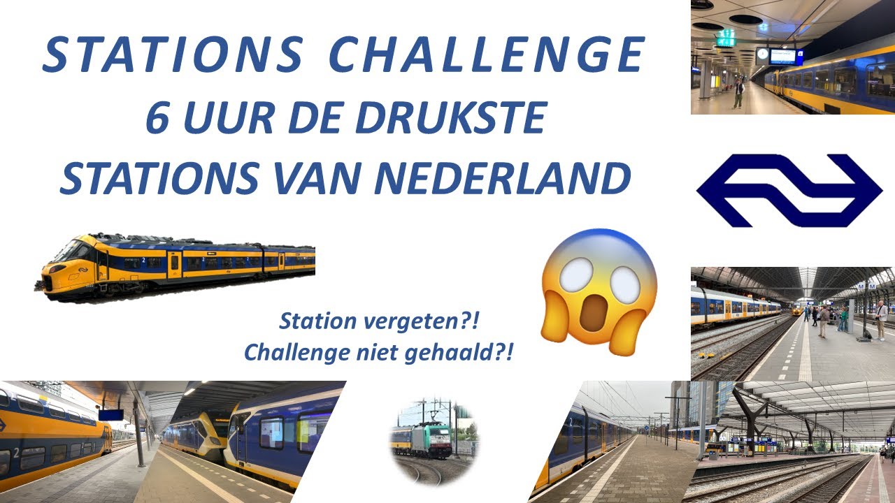 CHALLENGE!!! - In 6 UUR langs de 6 DRUKSTE STATIONS van NEDERLAND?! #detreinreizigervlogt