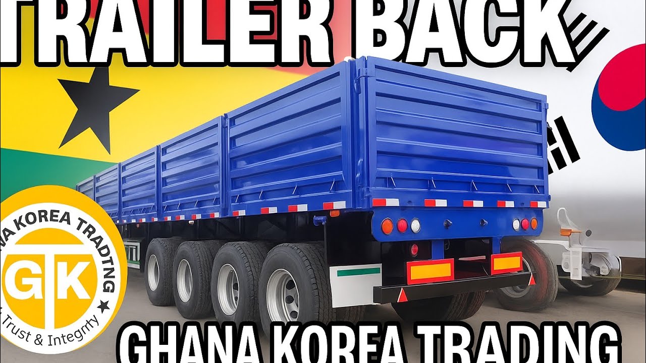 [Brand New Back Trailers] DROP SIDE BACK TRAILERS with 3-axles 💯🌍🚢✍️트레일러 수출 무역 